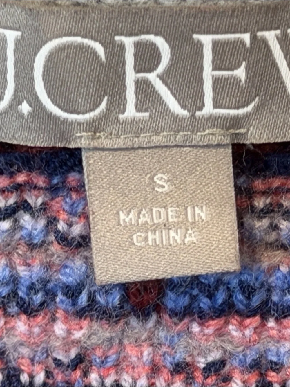 J. Crew Multicolor Fair Isle Cardigan - Red, Purple, Blue